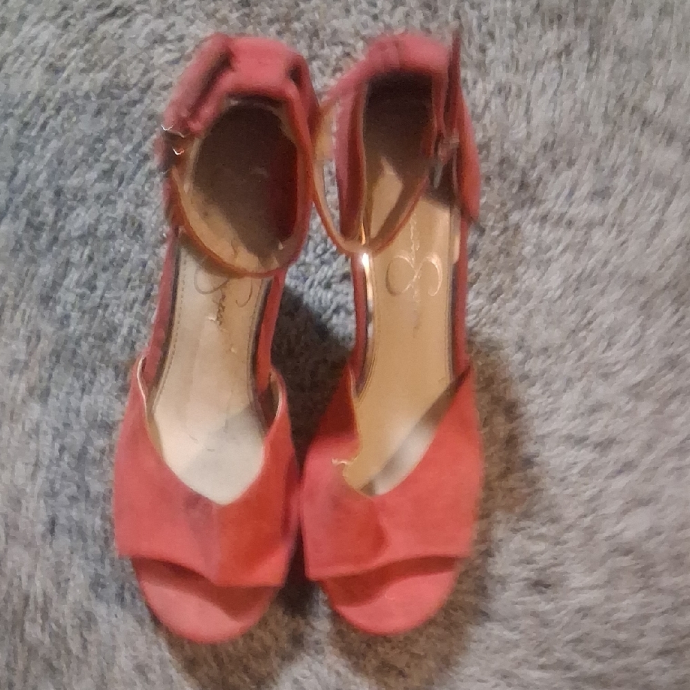 Jessica Simpson Coral Heels